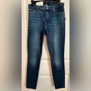 NWT 7 for all mankind high waisted , super skinny jeans, zip fly , size 30